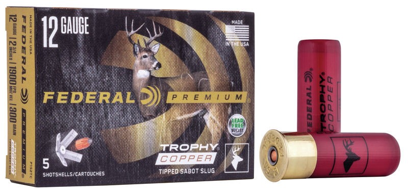 FEDERAL P152TC PREMIUM VITAL SHOK TROPHY COPPER SABOT SLUG .