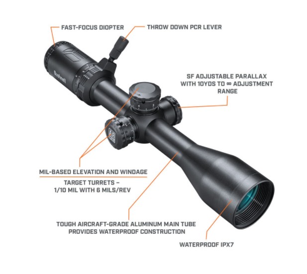 BUSHNELL AR73940 3-9X40MM AR OPTICS RETICLE DZ223 BLACK 1_ T