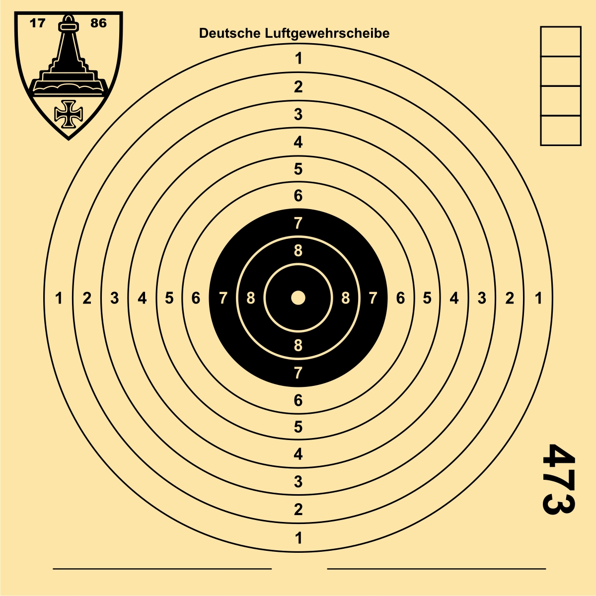 Deutsche Luftgewehr-Schießscheibe