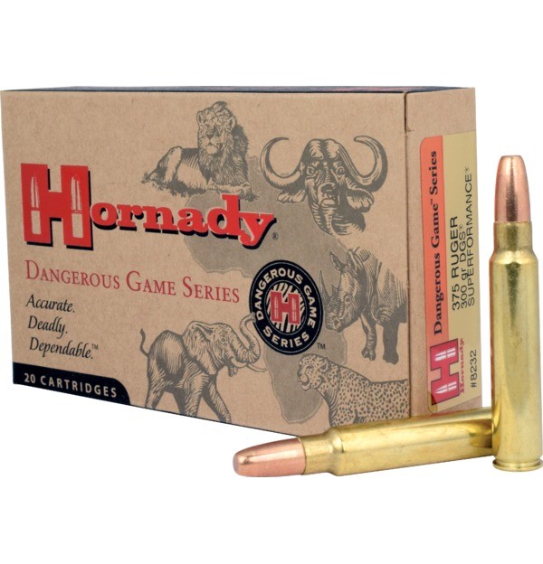 HORNADY 8232 AMMO .375 RUGER 300GR DGS SOLID SPF 20/120