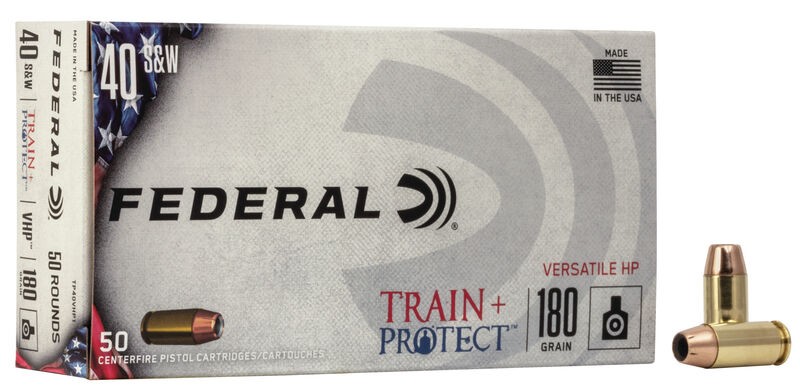 FED TP40VHP1 TRAIN + PROTECT VHP .40 S&W 180GR 50/500/66000