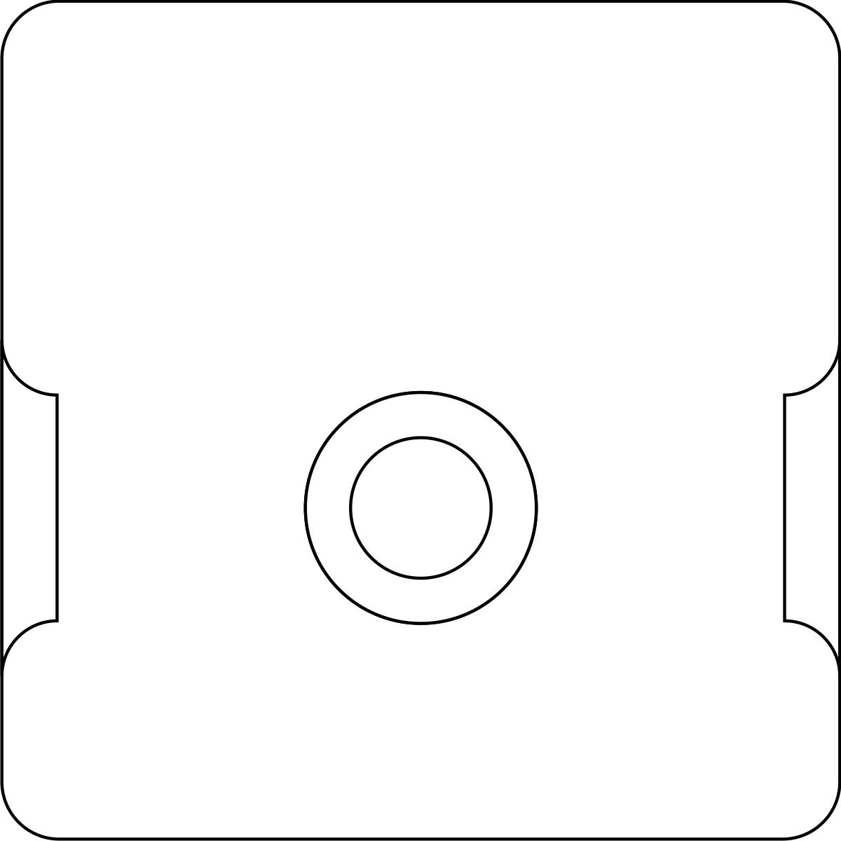 Kassette für 5,2cm Streifen, Format: 16,7x16,7cm