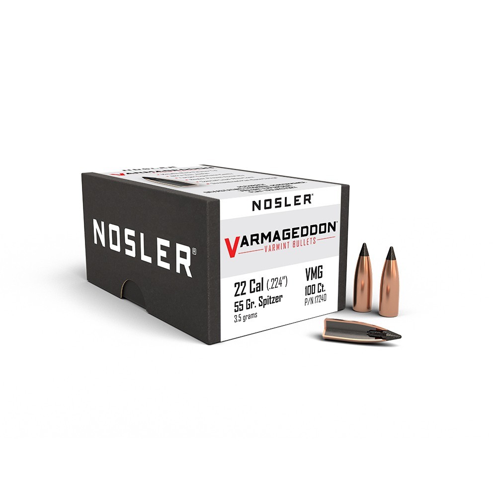 100 VARMAGEDDON .224 55Grs SP Nosler SP Tipped