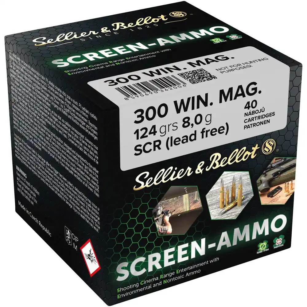 .300 Win. Mag. Screen-Ammo SCR Zink 8,0g/124grs.