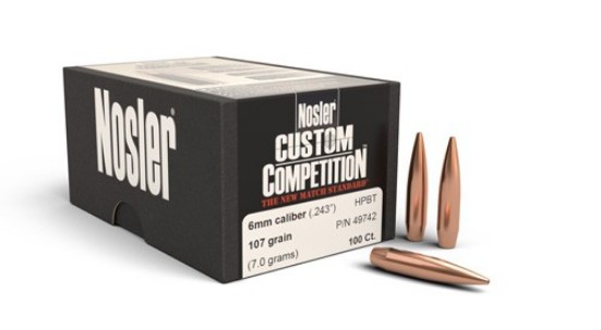 100 NOSLER J-4 .243-107 HPBT