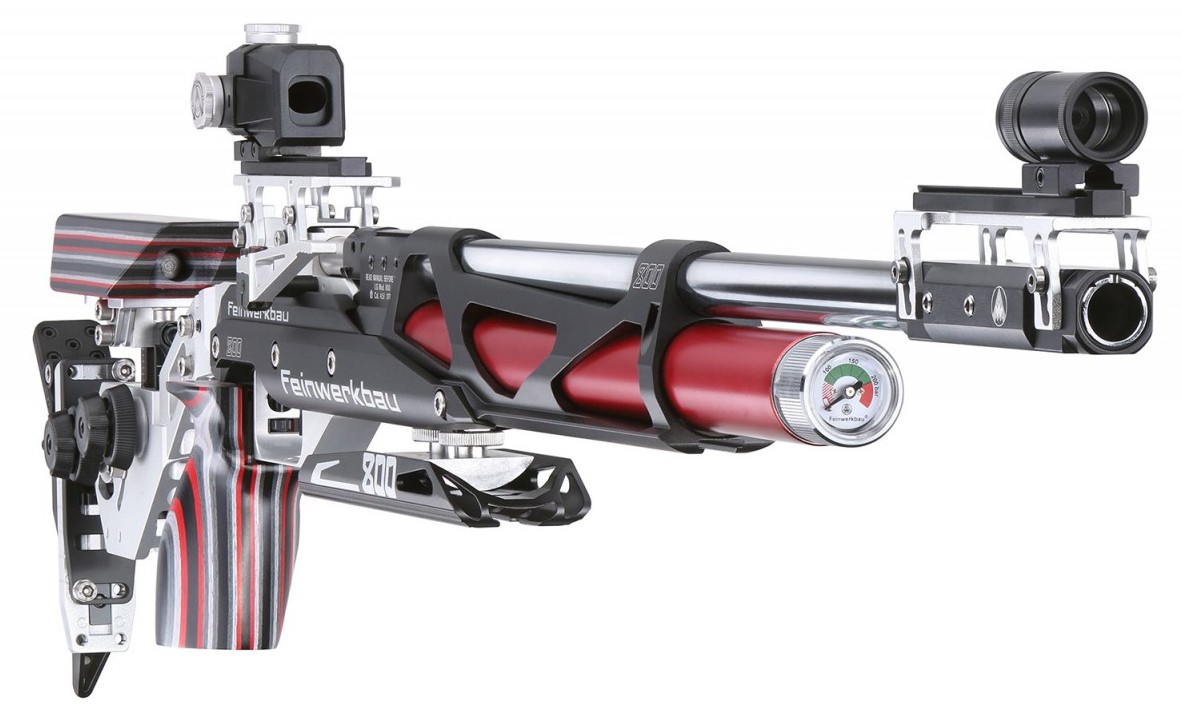 Pressluftgewehr, Mod. 800 X, Aluschaft Schichtholz ROT