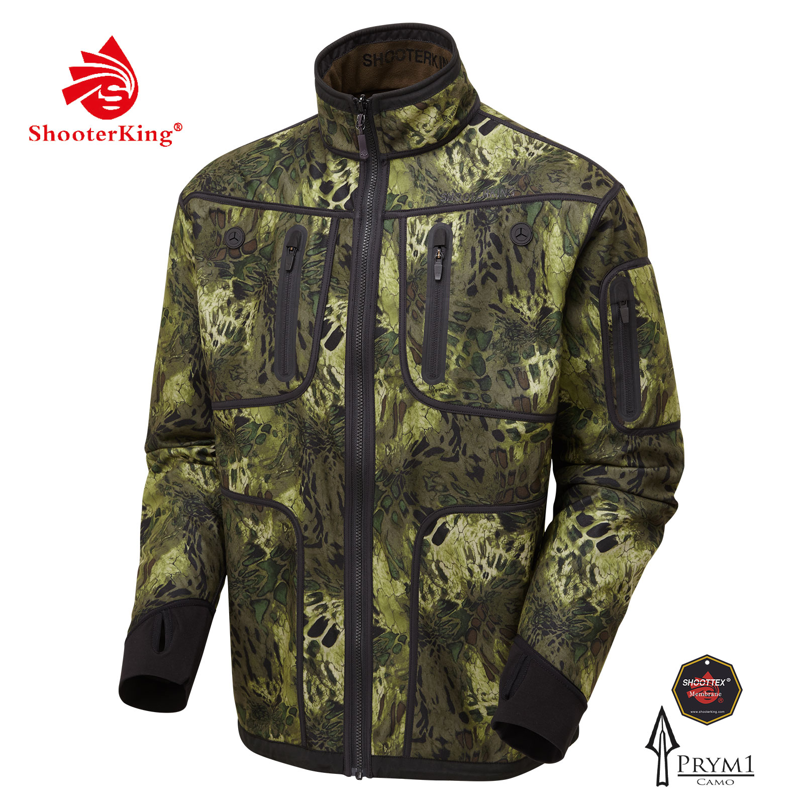 SHOOTERKING Softshell Jacke wendbar Woodland Camo