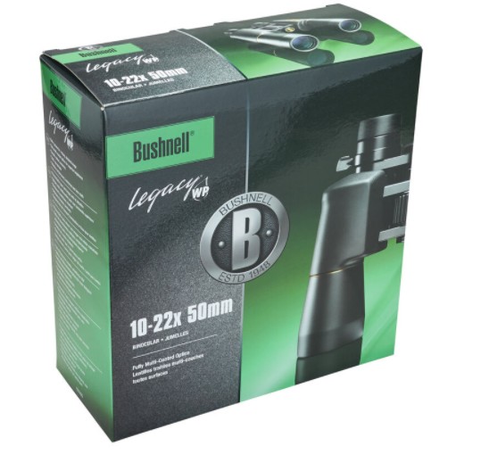 BUSHNELL 121225 LEGACY 10-22X50 BLACK PORRO WATER RESISTANT