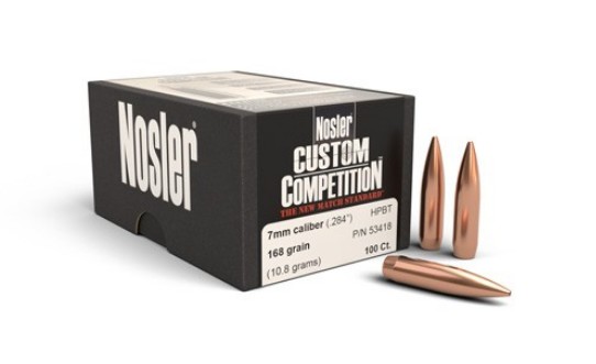 100 NOSLER J-4 .284-168 HPBT 7mm