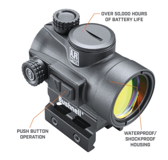 BUSHNELL AR71XRD AR OPTICS 1X26 TRS-26 RED DOT SIGHT 3MOA DO